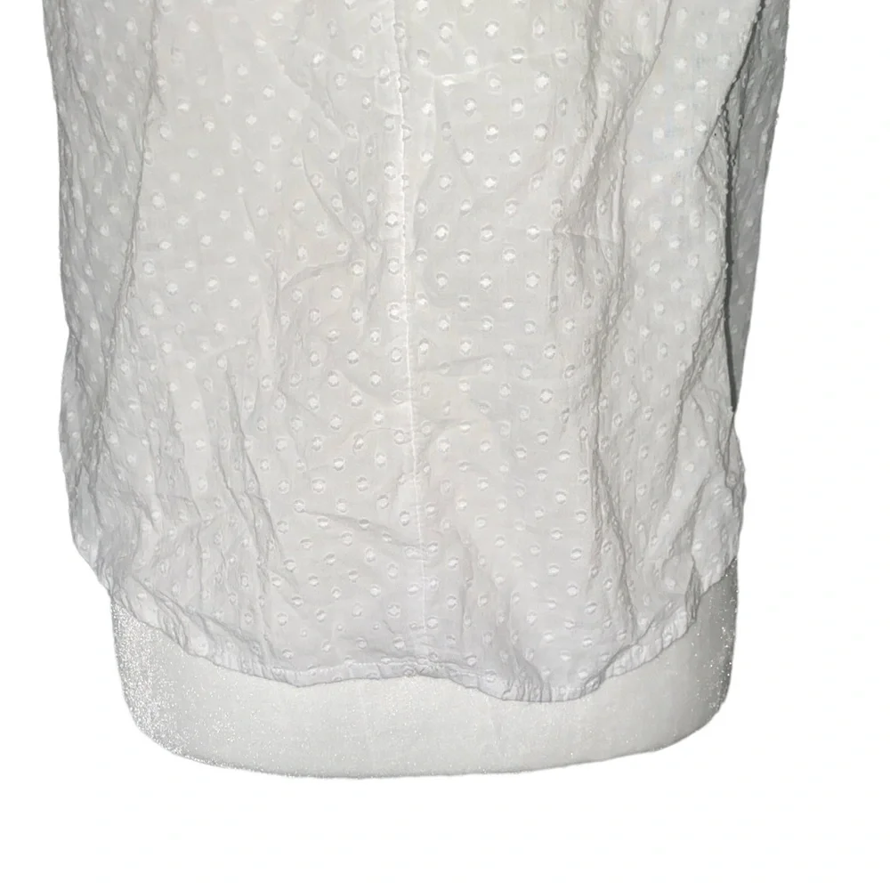 Maeve Anthropologie Sojourner White Swiss Dot Off the Shoulder Top - M